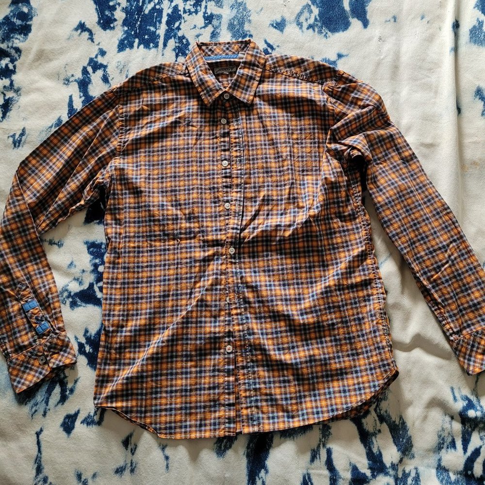 Jeffrey Agyle men's LS plaid button-down